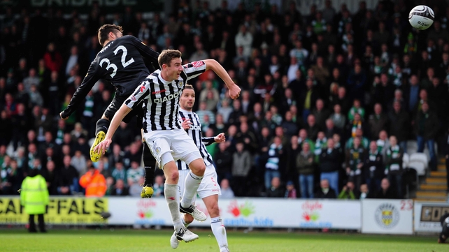 Celtic's Tony Watt (L) added the fifth late on