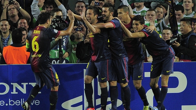 Jordia Alba takes the plaudits as Barcelona scrape home against the Scottish champions