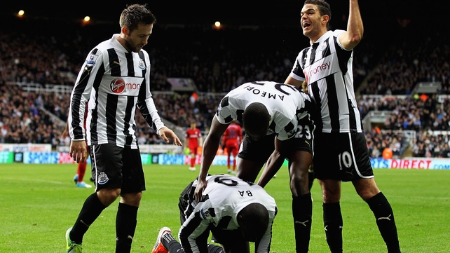 Demba Ba opened the scoring for Newcastle at St James' Park