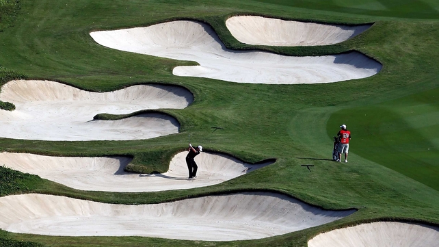 Scotland's Paul Lawrie is 'caught in a trap' at the WGC-HSBC Champions at Mission Hills