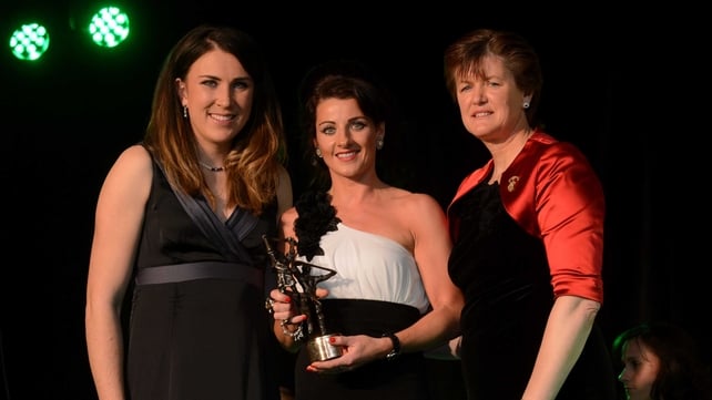 (L-R) Annalise Murphy, guest of honour, Claire O'Connor of Wexford and Aileen Lawlor, President of the camogie association