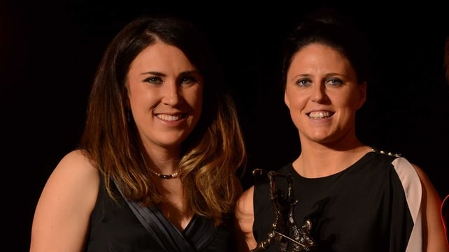 Guest of honour, Irish olympian Annalise Murphy (L) and Cork's Gemma O'Connor