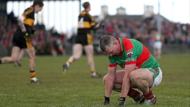 Thomas O'Connor of Kilmurray-Ibrickane shows his dejection at defeat