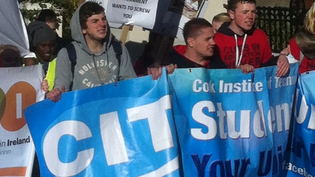 The protest in Cork is the first in a series of regional rallies The protest in Cork is the first in a series of regional rallies