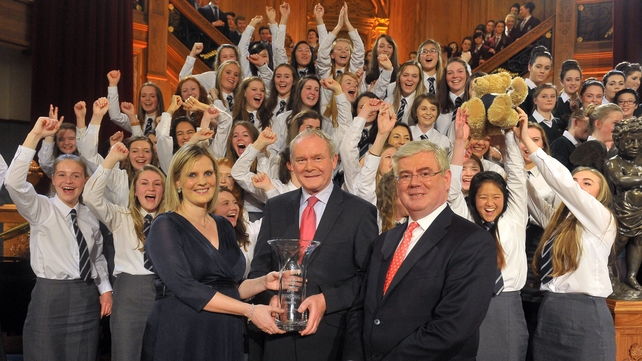 Eamon Gilmore and Martin McGuinness were the guests of honour Eamon Gilmore and Martin McGuinness were the guests of honour