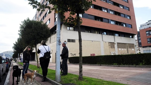 People chat close to the place where Amaia Egana took her own life in Barakaldo People chat close to the place where Amaia Egana took her own life in Barakaldo