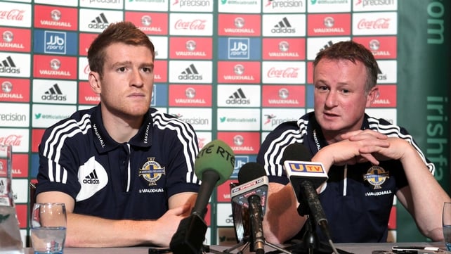 Northern Ireland boss Michael O'Neill (right) has called Josh Magennis into the squad as cover for Jamie Ward