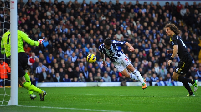 Shane Long headed West Brom in front against Chelsea and then set up the winning goal for Peter Odemwingie