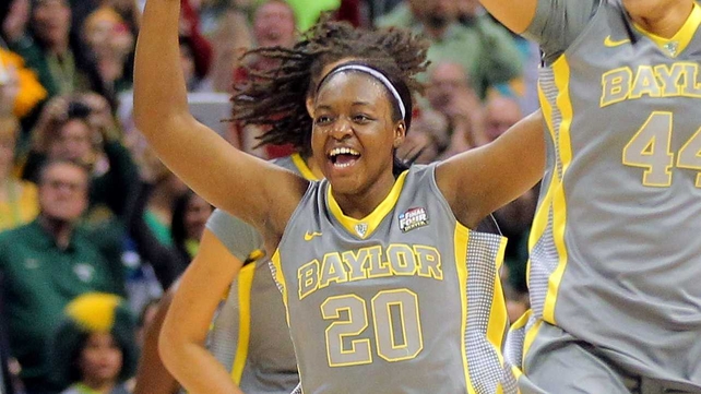 Terran Condrey, who makes her WIT debut this weekend, celebrates the NCAA Division One National Championship in Ohio last April