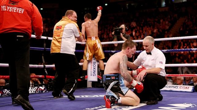 Hatton was floored by a pinpoint punch in the ninth round
