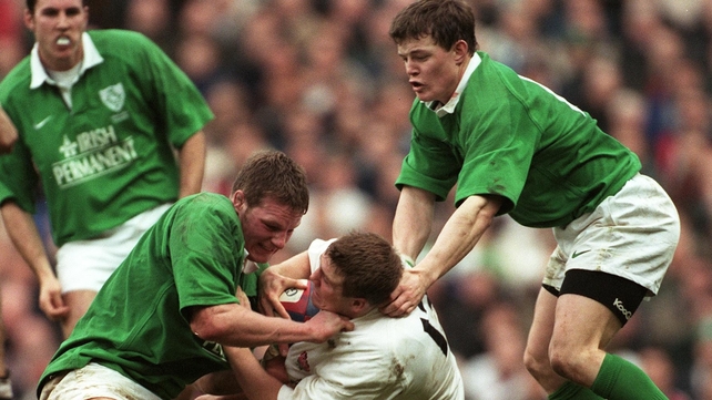 Malcolm O'Kelly (l) says that even the great Brian O'Driscoll will have to fight for his place
