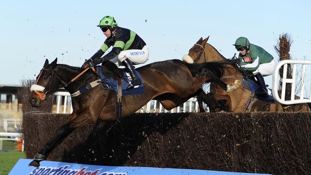 Timmy Murphy riding Harry Topper on the way to winning The GPG Novices' Steeple Chase at Newbury earlier in the week