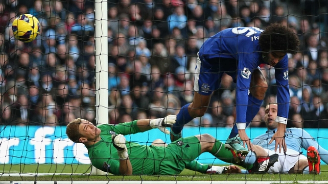 Marouane Fellaini bundles in the opener