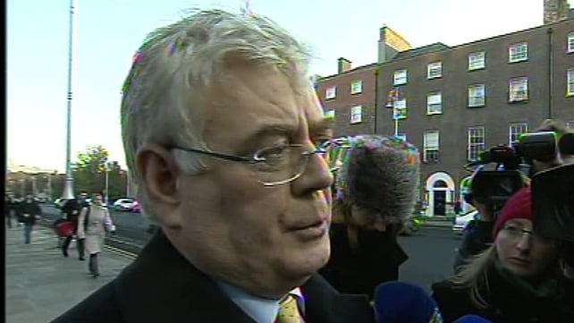 Eamon Gilmore said Labour members would see the job through Eamon Gilmore said Labour members would see the job through