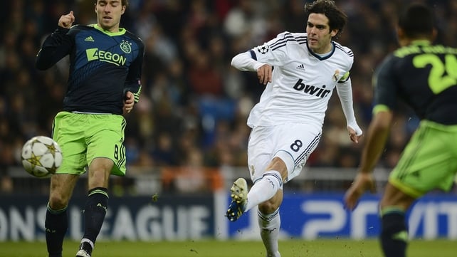 Kaka scoring for Real in their comfortable win over Ajax