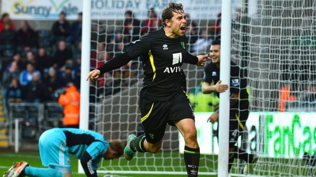 Grant Holt scored Norwich's third just before half-time