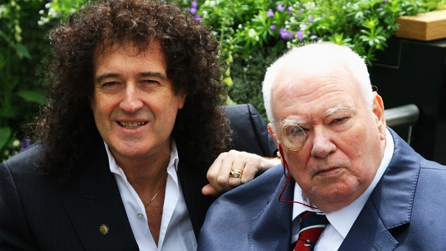 Brian May (l) descried Patrick Moore (r) as 'irreplaceable' Brian May (l) descried Patrick Moore (r) as 'irreplaceable'