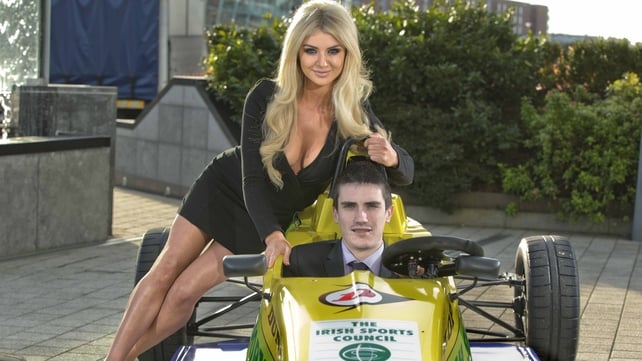 Craig Breen pictured with model Rachel Wallace at the awards