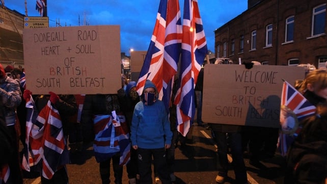 Protests over the flag controversy have been ongoing in Belfast Protests over the flag controversy have been ongoing in Belfast