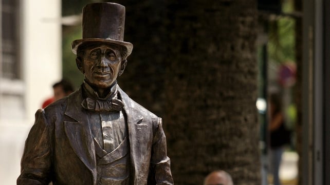 A sculpture of Danish writer Hans Christian Andersen A sculpture of Danish writer Hans Christian Andersen