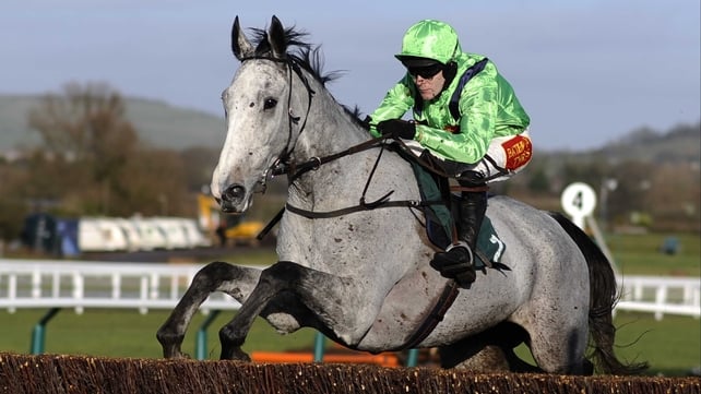Tom Scudamore riding Our Father at Cheltenham racecourse
