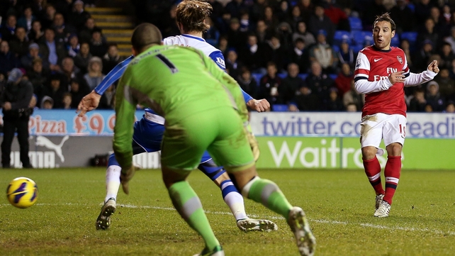 Santiago Cazorla taps in for his third of the evening