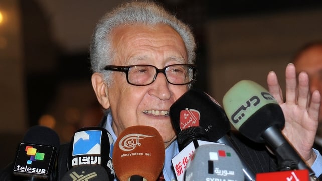 Lakhdar Brahimi in Damascus: 'Time is not in the favour of anyone.' Lakhdar Brahimi in Damascus: 'Time is not in the favour of anyone.'