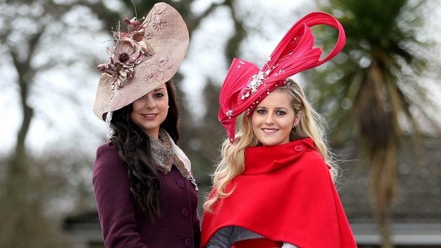 It's Ladies Day at Leopardstown so make sure you don't get stuck behind this pair of hats when you're watching the action