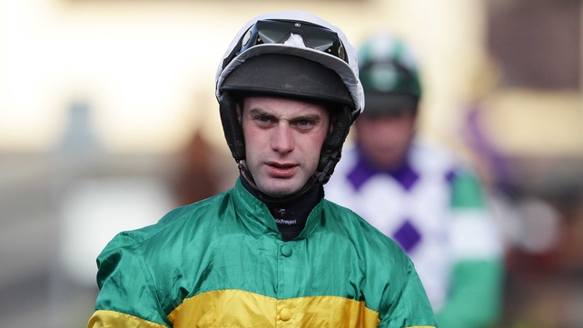 Niall Madden and Our Vinnie emerged ahead in a photo finish in the Liberty Insurance Novice Hurdle at Limerick