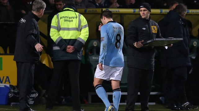 Nasri trods off the pitch at Carrow Road