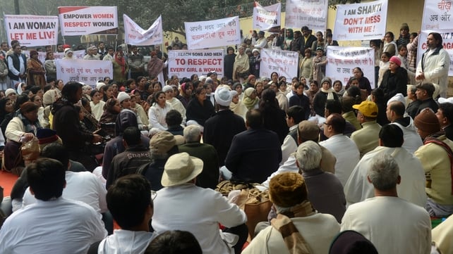 Protesters braved chilly weather in New Delhi to hold candlelight vigils Protesters braved chilly weather in New Delhi to hold candlelight vigils