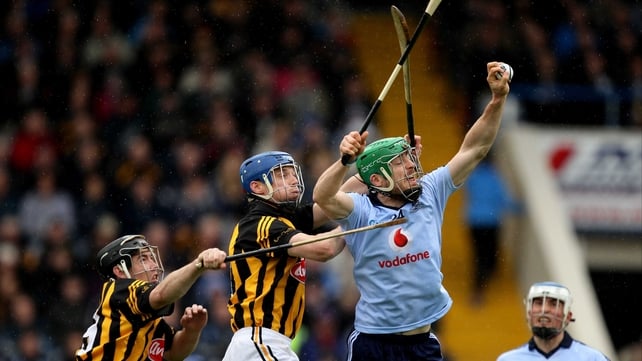 Ryan O'Dwyer takes a high ball against Kilkenny in the Leinster Championship