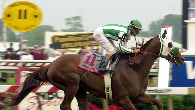 Gary Stevens partnered such stars as Point Given (pictured), Rock Hard Ten and Silver Charm during his illustrious career