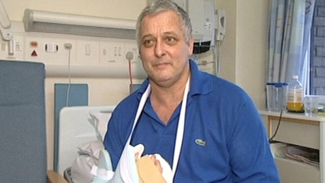 Mark Cahill is getting slight movement in his new hand following the transplant operation Mark Cahill is getting slight movement in his new hand following the transplant operation