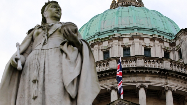 The Union flag was raised over Belfast City Hall this morning The Union flag was raised over Belfast City Hall this morning