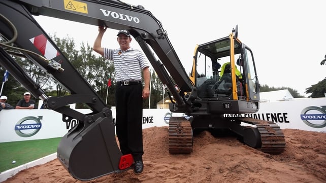 Louis Oosthuizen poses with his favourite new toy