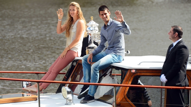 Defending champions: Victoria Azarenka and Novak Djokovic