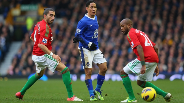 Everton enjoyed the lion's share of possession at Goodison but Swansea could have snatched the points when Michu's effort was touched onto the bar