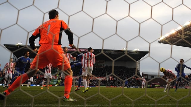 Horror day for Jonathan Walters (second from right) as he puts through his own net for the second time
