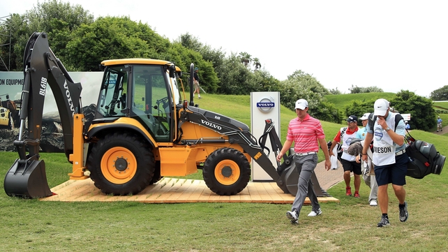 Scott Jamieson walks to the fourth green during his third round at Durban Country Club