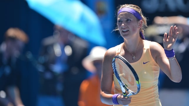 Victoria Azarenka went 3-0 down in the second set but fought back to take it 6-4
