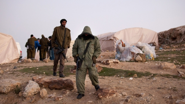 Israeli border policemen guard the Bab al-Shams (Gate of the Sun) 'outpost' after evicting Palestinian protesters from the site Israeli border policemen guard the Bab al-Shams (Gate of the Sun) 'outpost' after evicting Palestinian protesters from the site