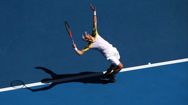 Andy Murray has beaten Roger Federer for the first time at a Grand Slam event