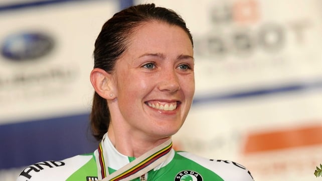 Caroline Ryan is in action at the Track Cycling World Cup in Mexico