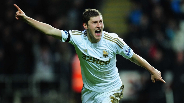 Swansea's Ben Davies opened the scoring