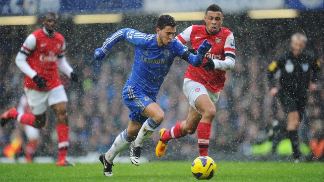 Eden Hazard in action during Chelsea's 2-1 win over Arsenal