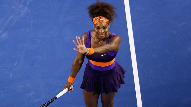 Serena Williams beat Maria Kirilenko 6-2 6-0