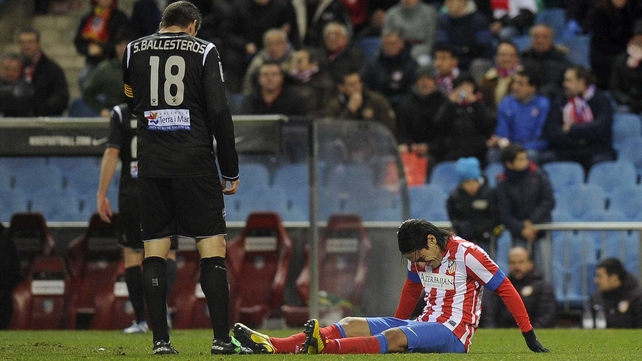 Radamel Falcao may be out for three weeks with a thigh injury