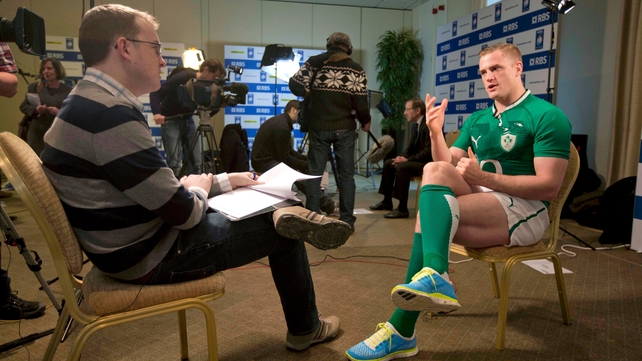 Heaslip pictured with Damien O'Meara at the tournament launch in London