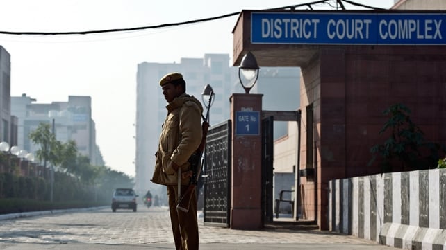The five suspects arrived at a special fast-track New Delhi court The five suspects arrived at a special fast-track New Delhi court